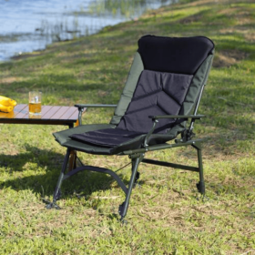 Camping Lounge Chair With Removable Footrest (Option: Blackgreen2)